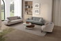 Atelier Del Sofa Bonjo Walnut - Grey, Sofá de 3 plazas